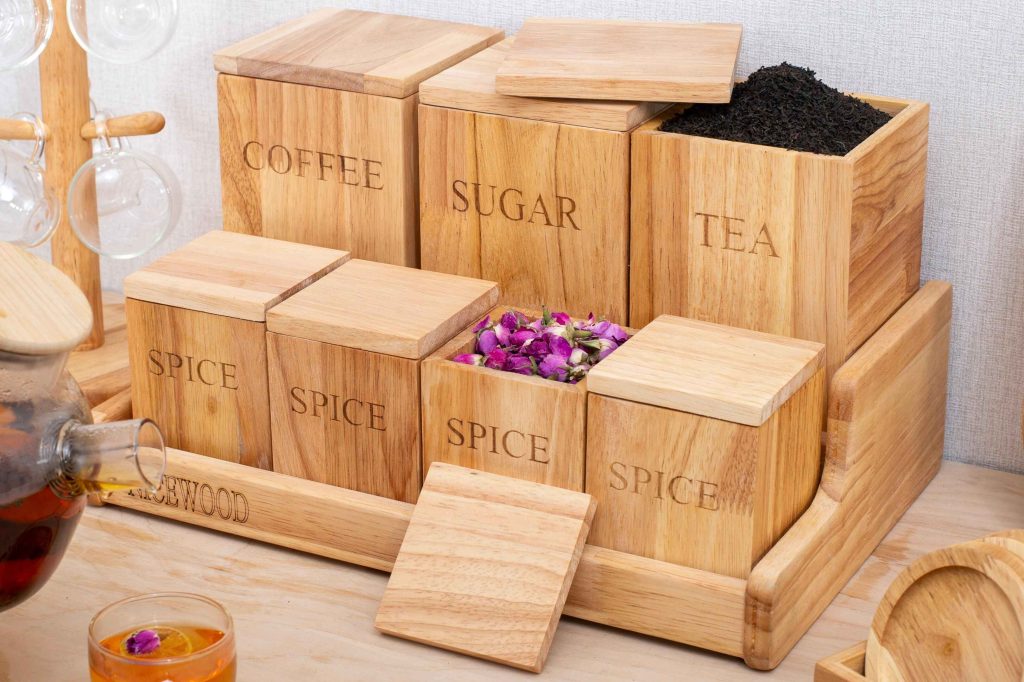 عکس سرویس چوبی آشپزخانه نایس وود است.